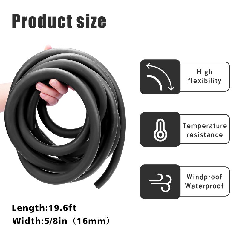 U0U Backer Rod 5/8 inch,Foam Backer Rod for Gaps and Joints,Concrete Expansion Joint Filler,19.6 feet Length (5/8 inch *19.6 feet) - Image 2
